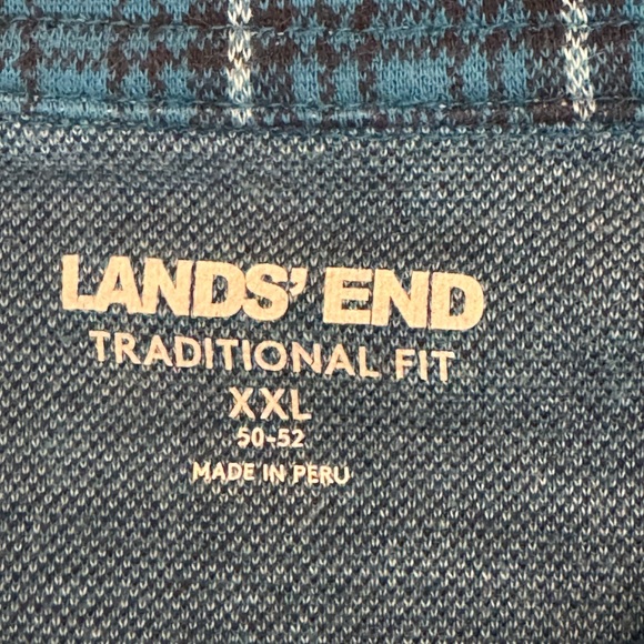 Blue Plaid Long-Sleeve Polo Shirt - Picture 4 of 6